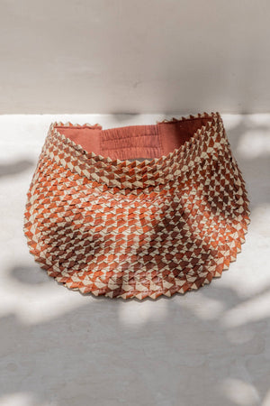 Rattan Sun Visor in Ombre: Amber