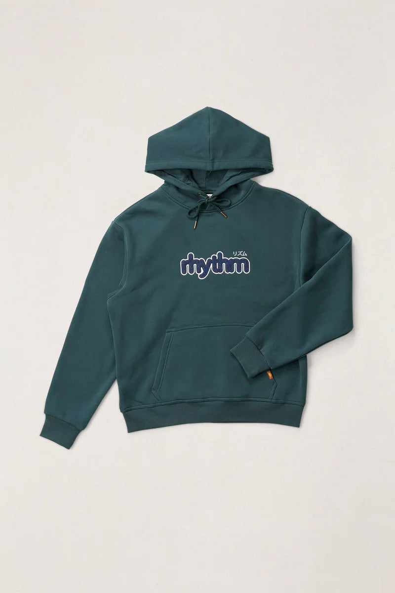 Rhythm Applique Fleece Hood - Dark Pine