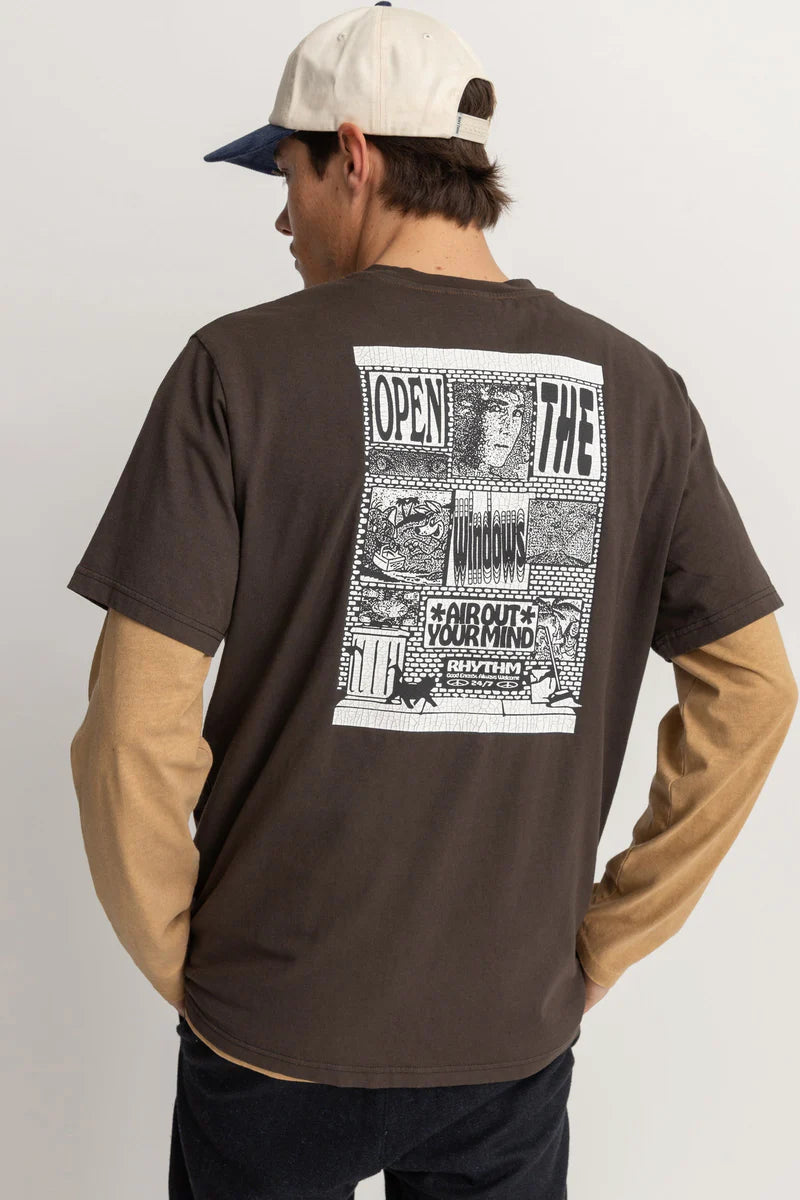 Rhythm Windows Vintage SS T-Shirt Vintage Black