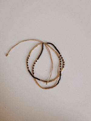 Golden Beaded Bracelet: Stucco