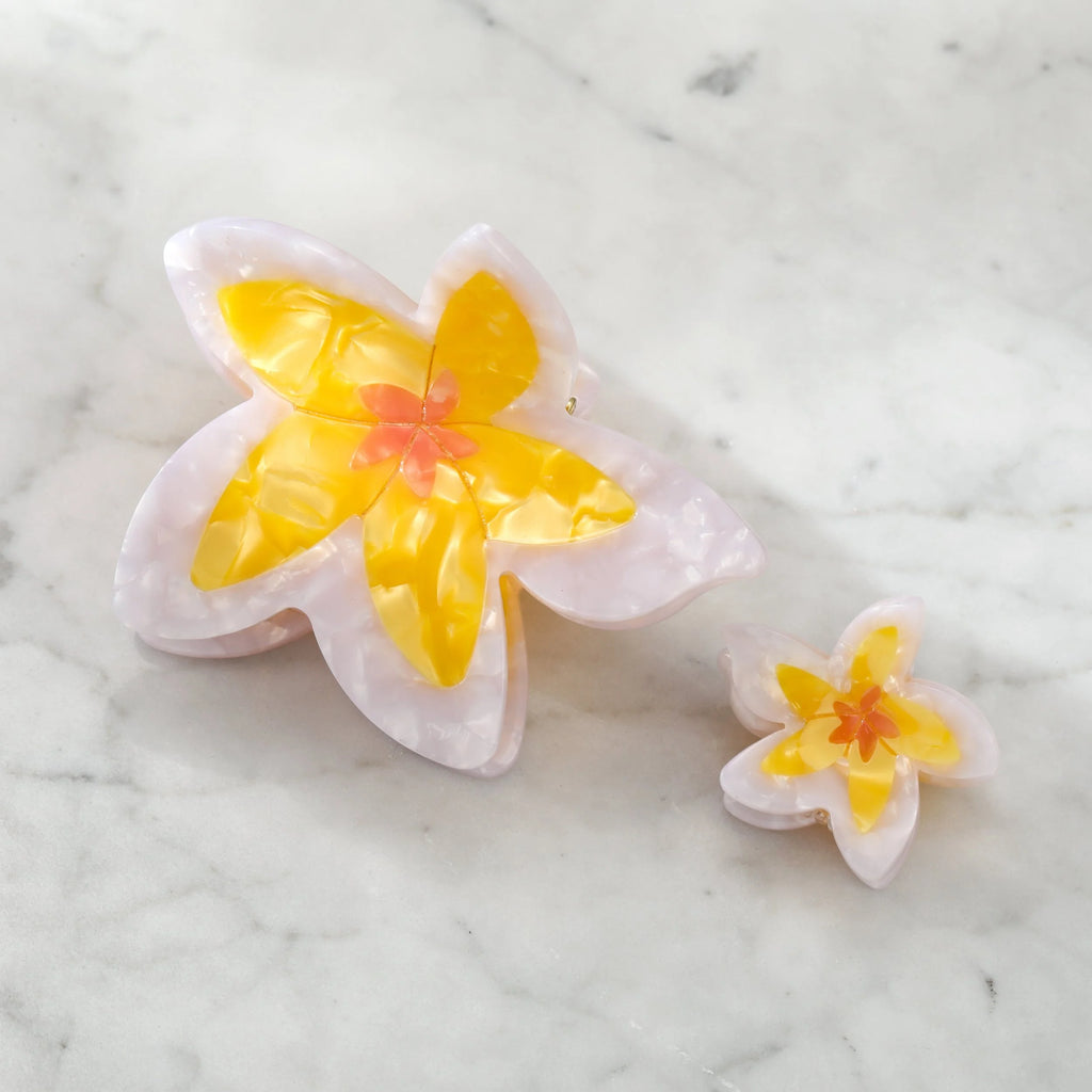 Large Plumeria Flower Hair Clip
