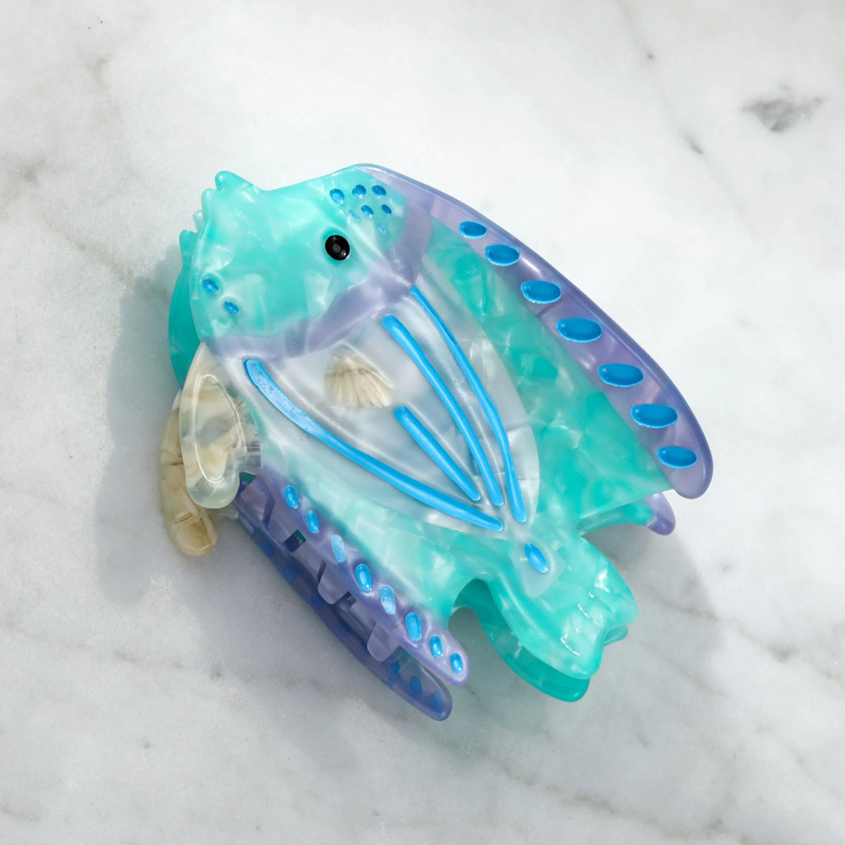 Reef Fish Large Hair Clip, Seafoam
