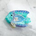 Reef Fish Large Hair Clip, Seafoam