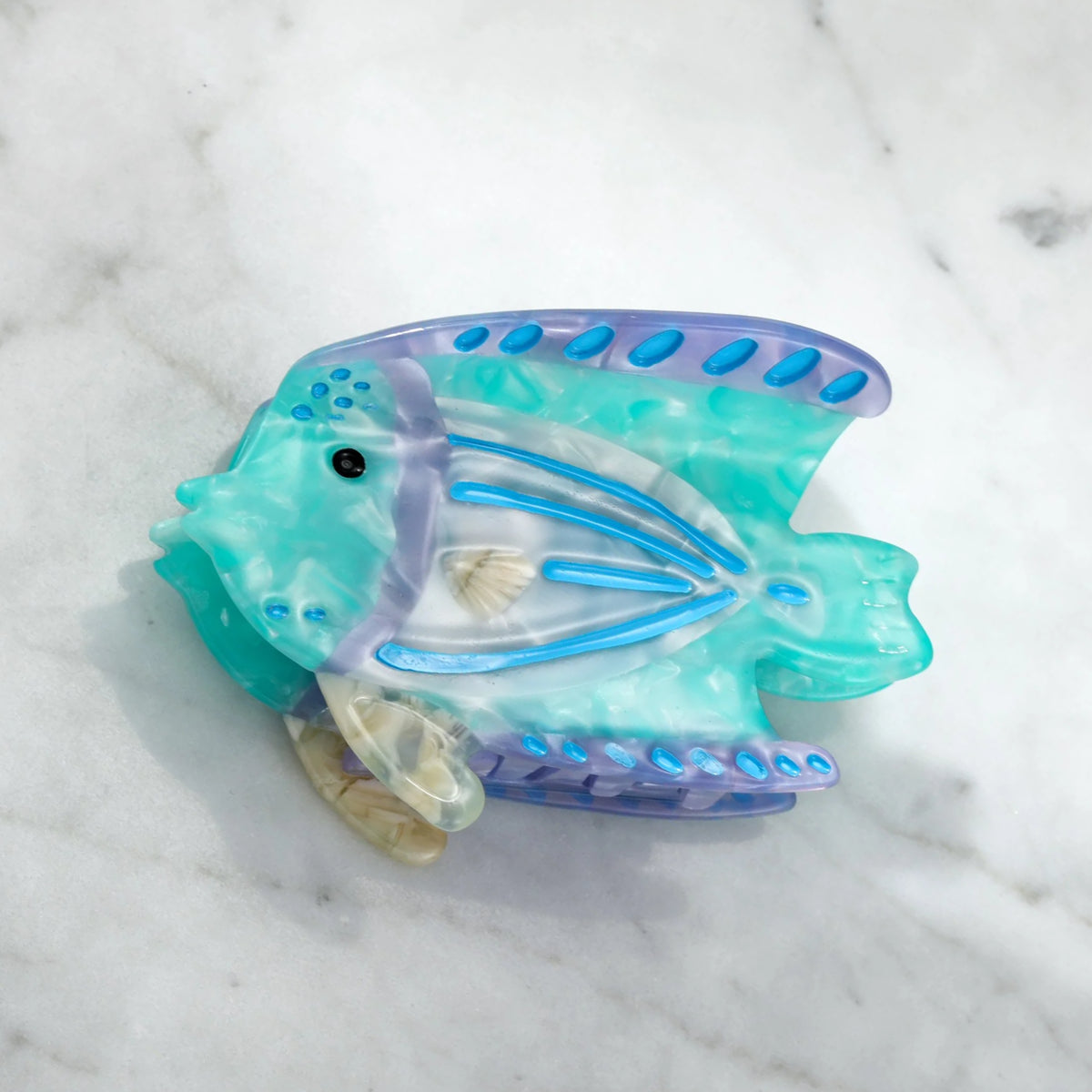 Reef Fish Large Hair Clip, Seafoam