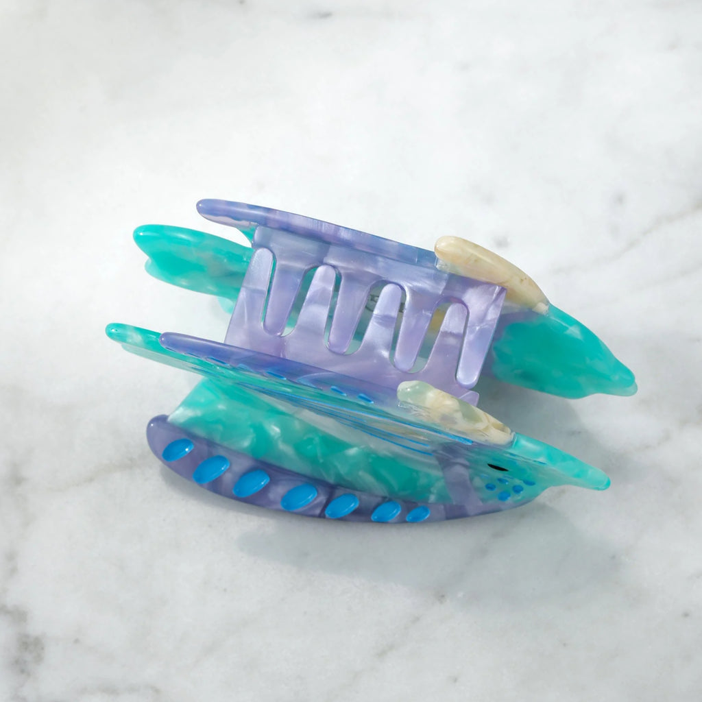 Reef Fish Large Hair Clip, Seafoam