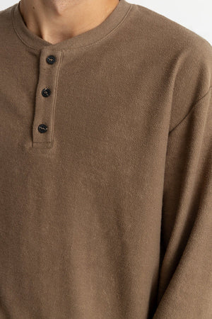 Rhythm Vintage Terry LS Henley Oat
