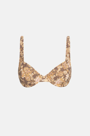 Rhythm Arcadia Paisley Underwire Top Chocolate