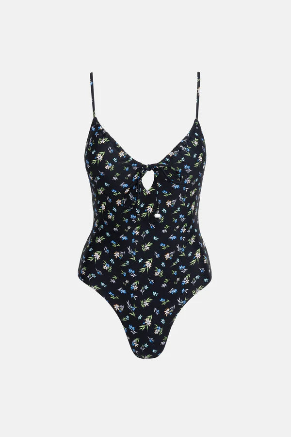 Rhythm Sundance Floral Tie Front One Piece Natural