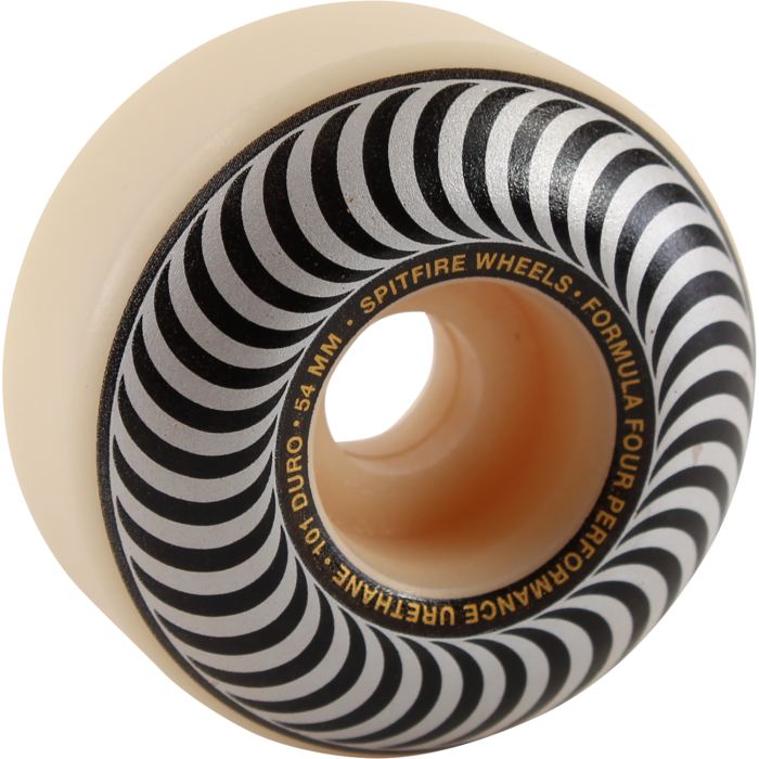 Spitfire SF F4 101a CLAS- SIC SWIRL 54mm  WHT W/SILVER