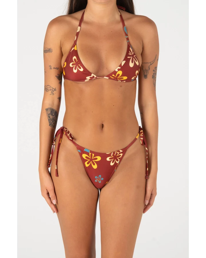 Inner Relm GeeckyGal Top Maroon Flower