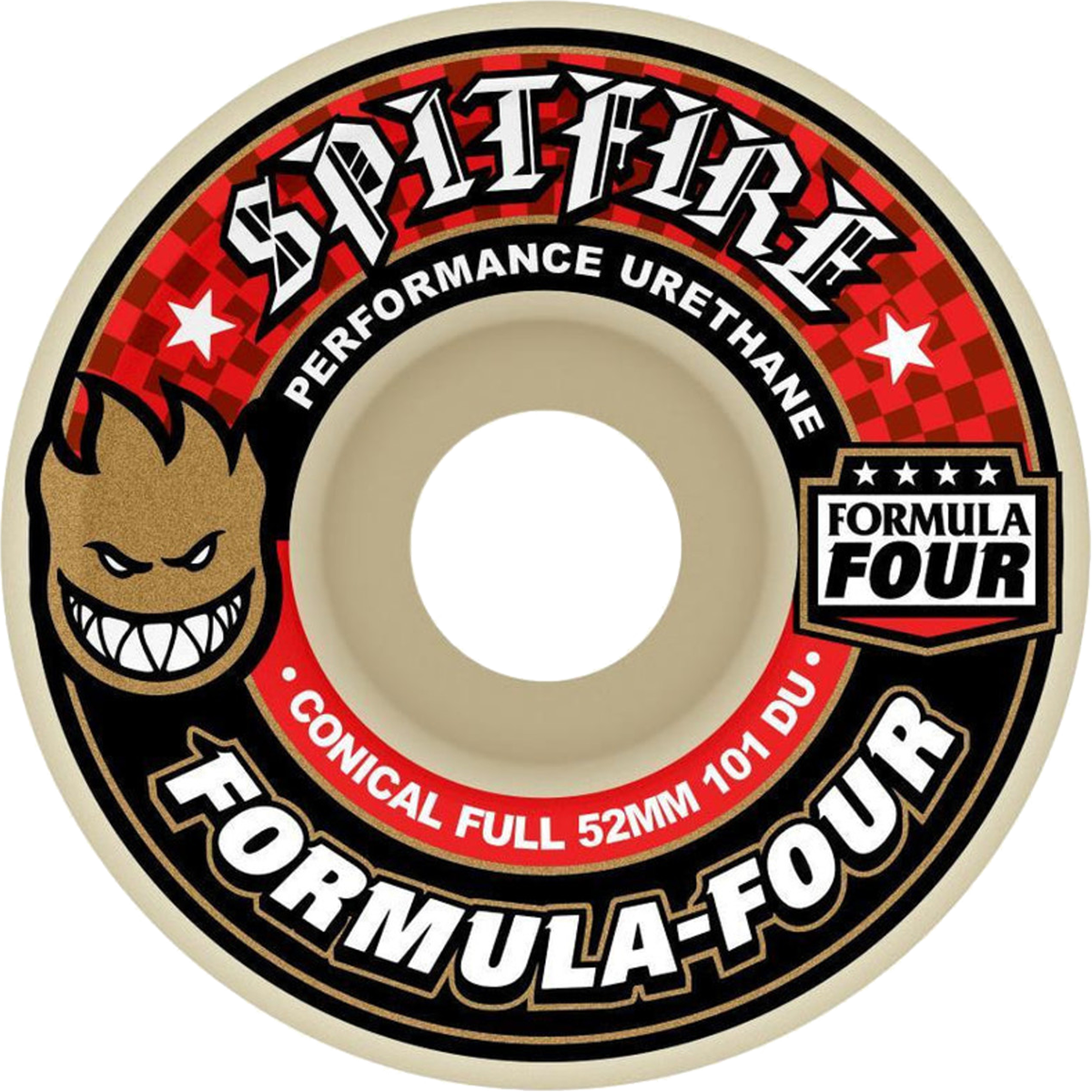 Spitfire F4 101a Conical Full 58mm Wheels White/Red