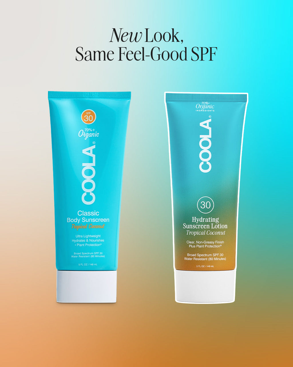 COOLA Hydrating Sunscreen Lotion SPF 30 Tropical Coconut 5 oz