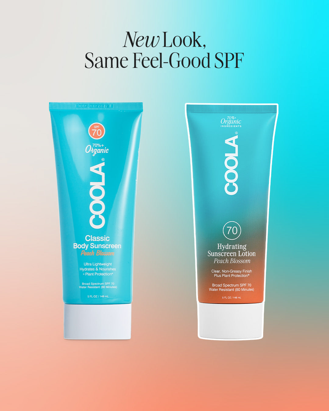 COOLA Hydrating Sunscreen Lotion SPF 70 Peach Blossom 5 oz