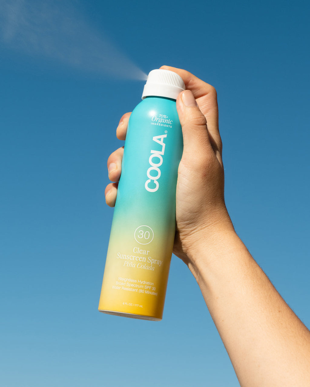 COOLA Clear Sunscreen Spray SPF 30 Piña Colada 6 oz