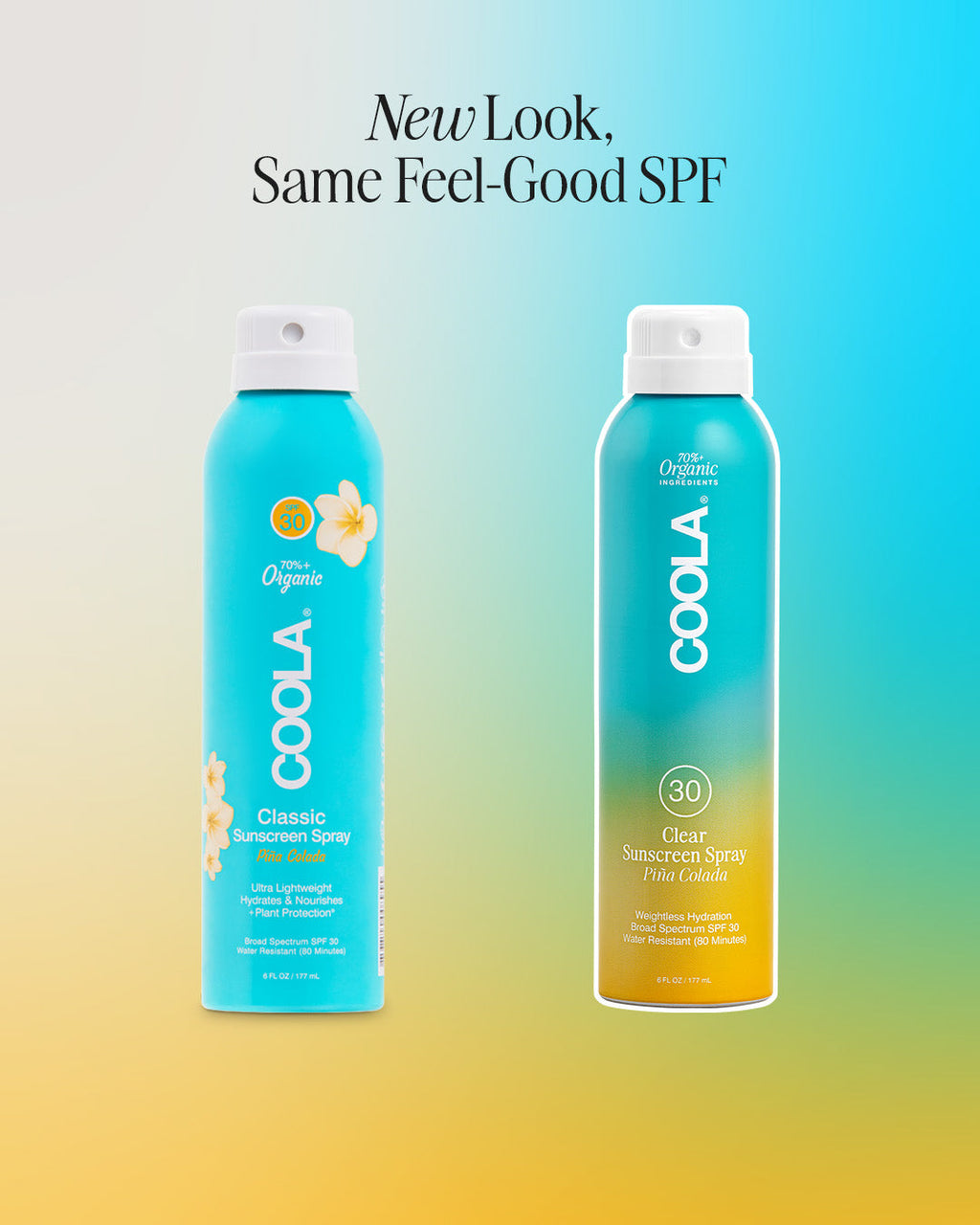COOLA Clear Sunscreen Spray SPF 30 Piña Colada 6 oz