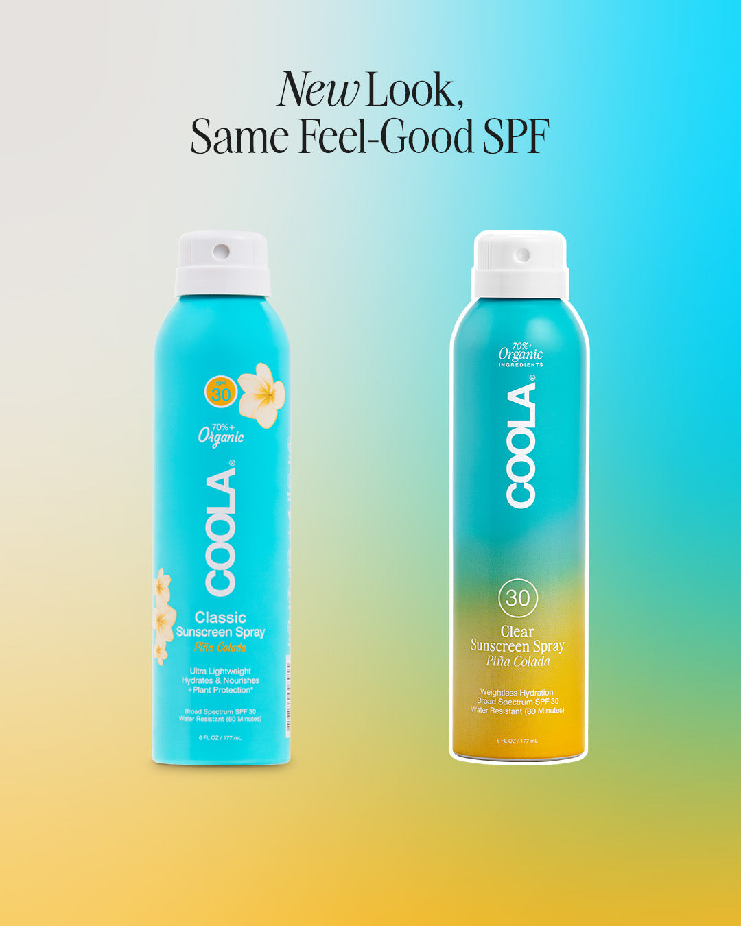 COOLA Clear Sunscreen Spray SPF 30 Piña Colada 6 oz