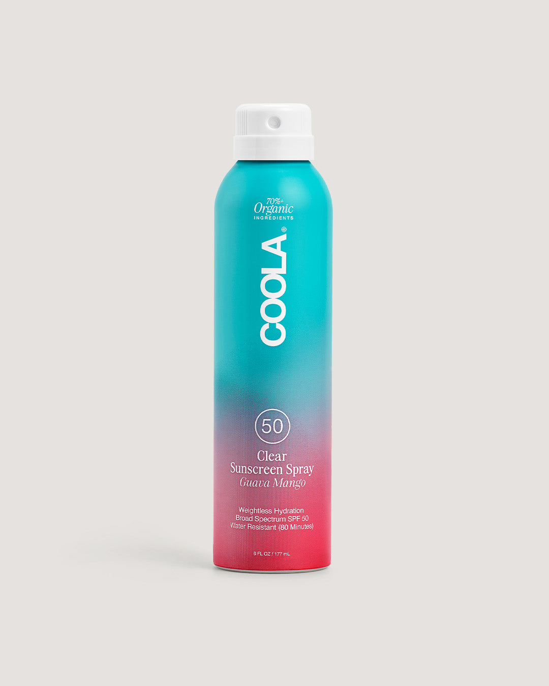 COOLA Clear Sunscreen Spray SPF 50 Guava Mango 6 oz