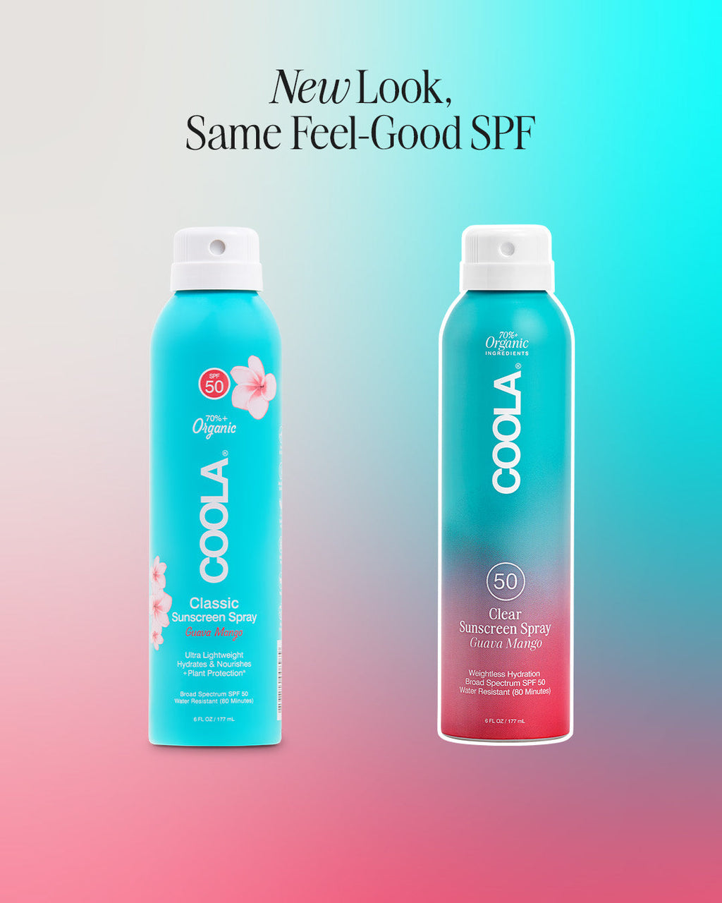 COOLA Clear Sunscreen Spray SPF 50 Guava Mango 2 oz