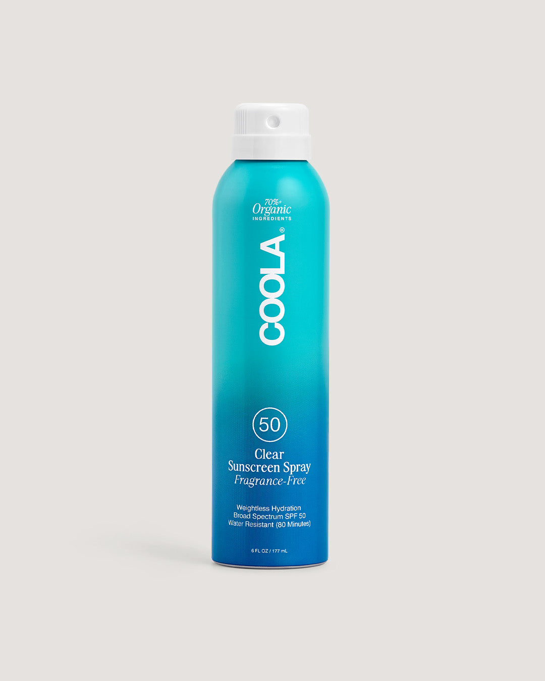 COOLA Clear Sunscreen Spray SPF 50 Fragrance Free 6 oz