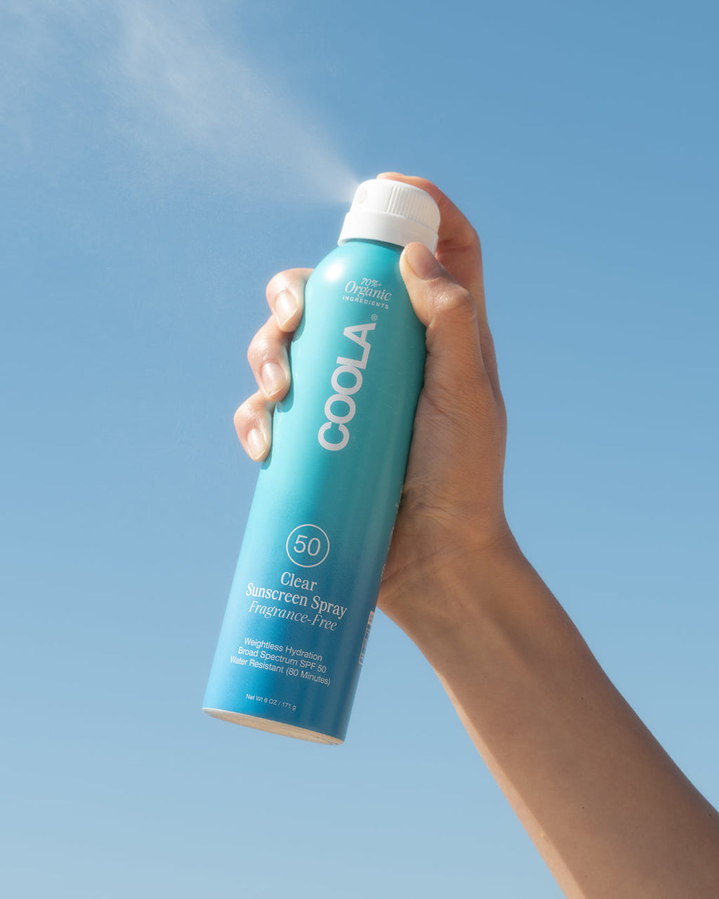 COOLA Clear Sunscreen Spray SPF 50 Fragrance Free 6 oz