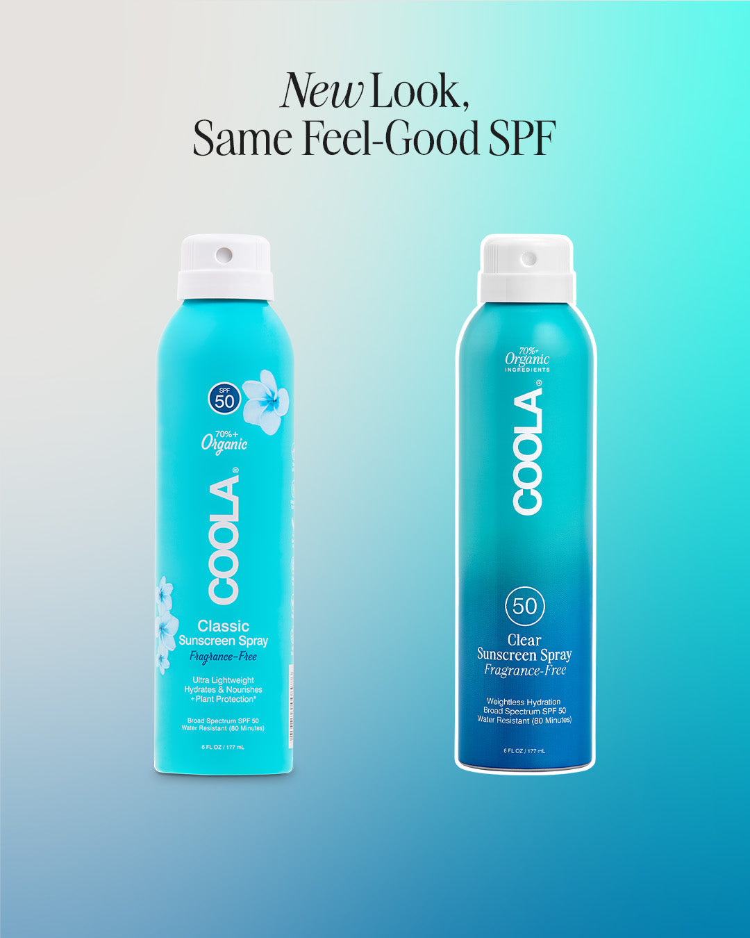COOLA Clear Sunscreen Spray SPF 50 Fragrance Free 6 oz