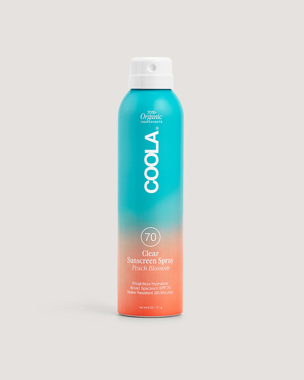 COOLA Clear Sunscreen Spray SPF 70 Peach Blossom 6 oz