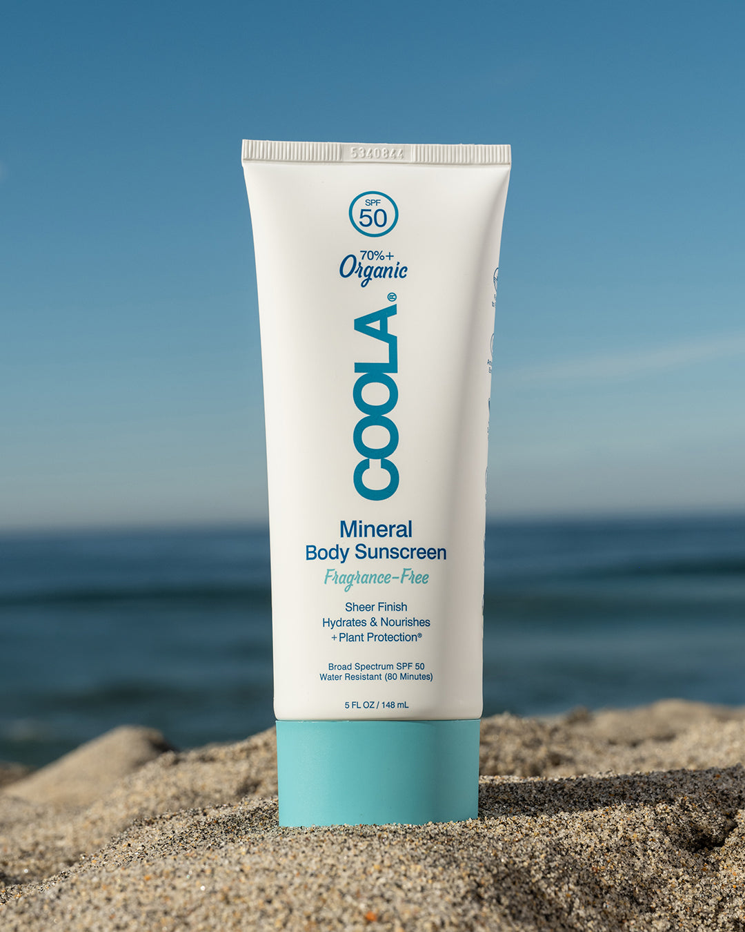 COOLA Mineral Zinc Oxide Sunscreen Lotion SPF 50 Fragrance Free 3.4 oz