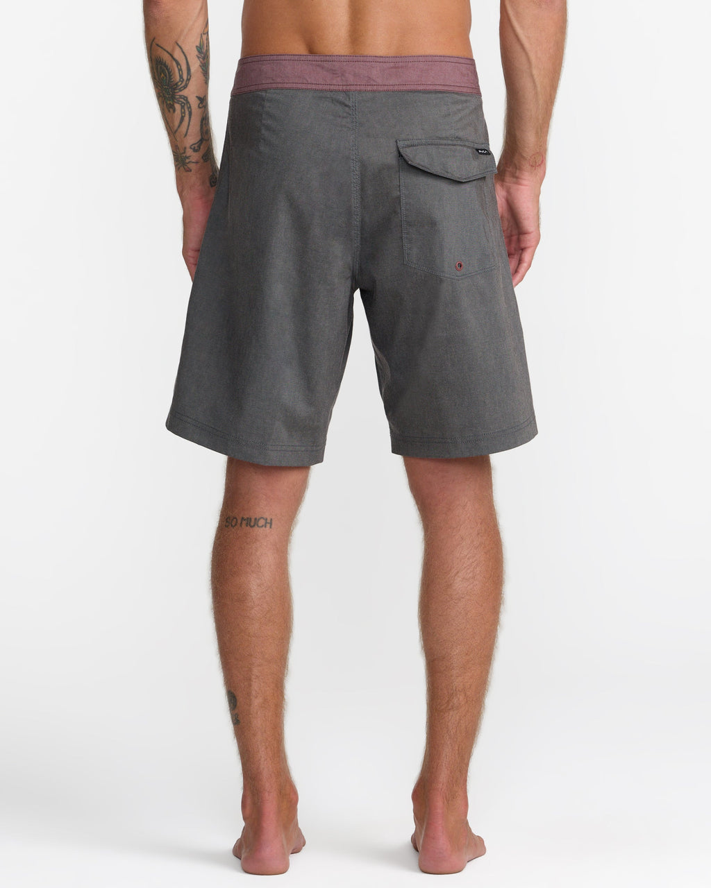 RVCA Trax 18 Boardshort Black on model back