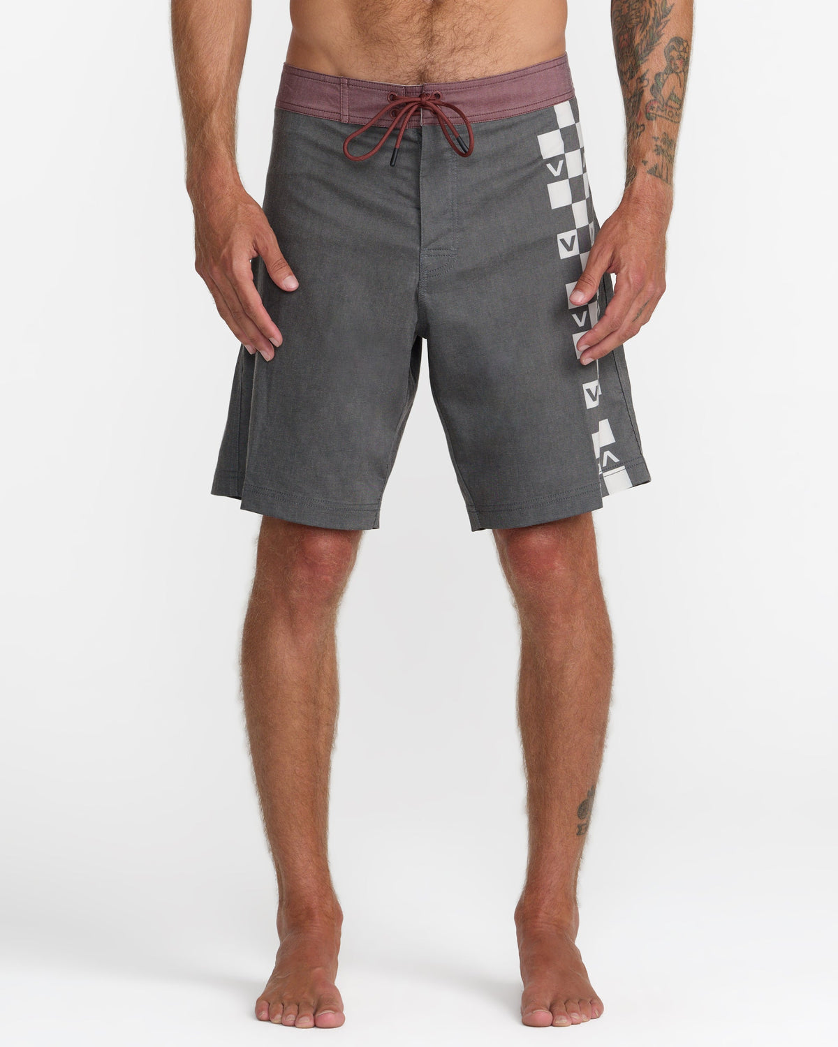 RVCA Trax 18 Boardshort Black on model front