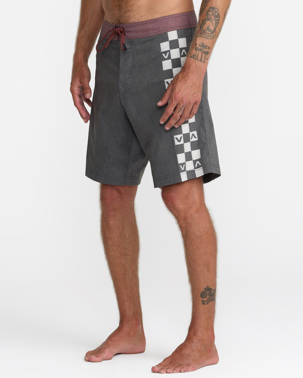 RVCA Trax 18 Boardshort Black on model side