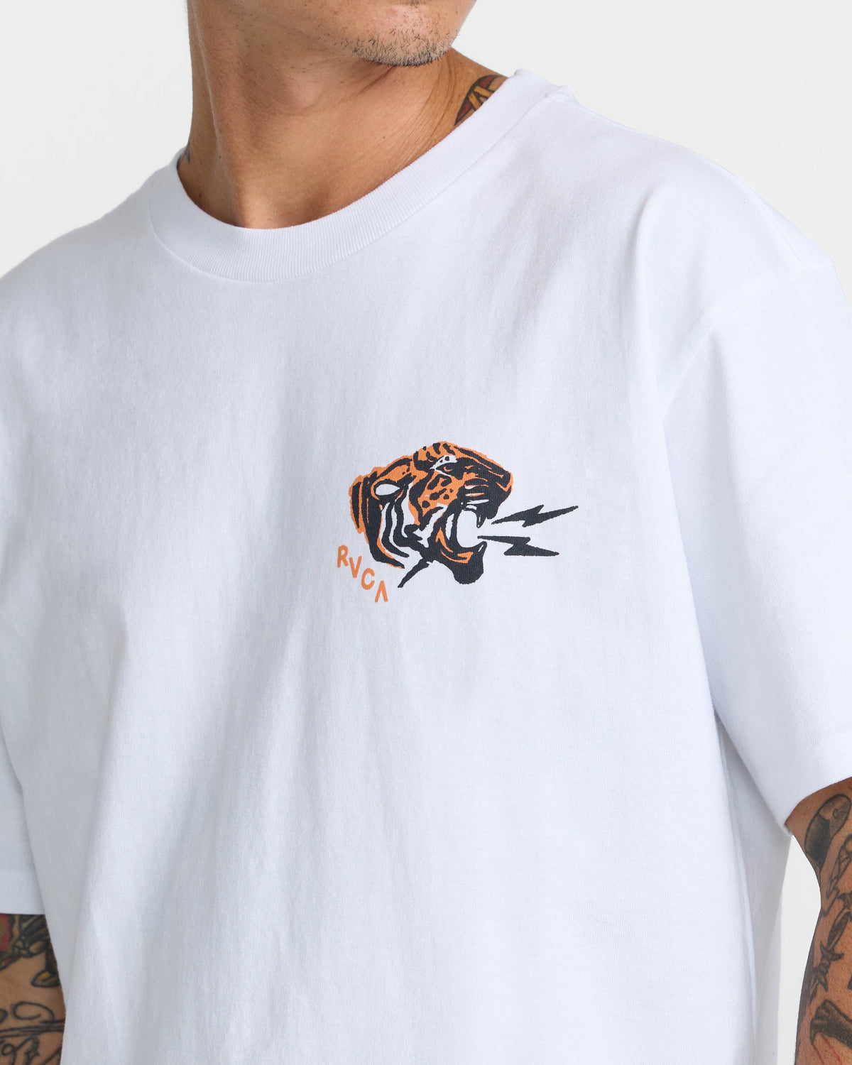 RVCA Bengal Supply Tee White detail