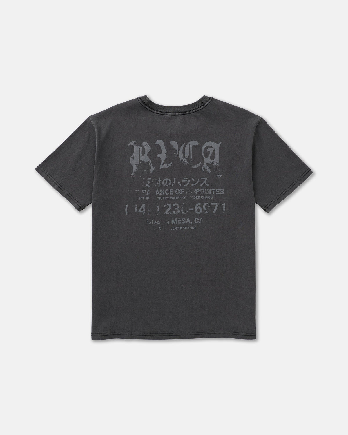 RVCA Big Press SS Tee Black back