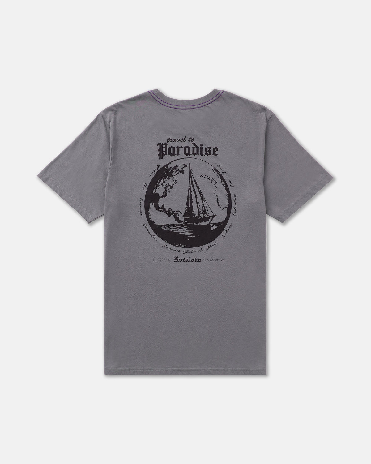 RVCA Endless Journey SS Tee Smoke back