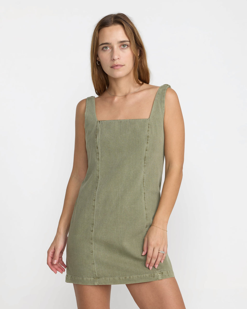 RVCA Reserve Mini Dress Olive front