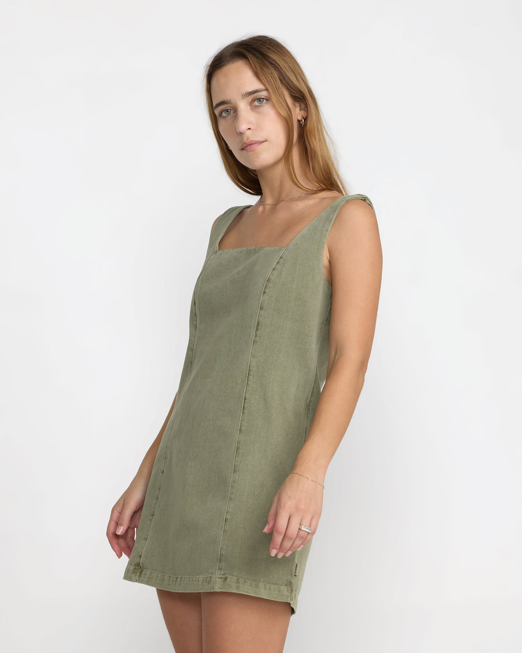 RVCA Reserve Mini Dress Olive side