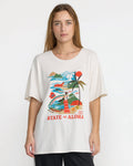 RVCA Visitor Oversized Tee Cloud front