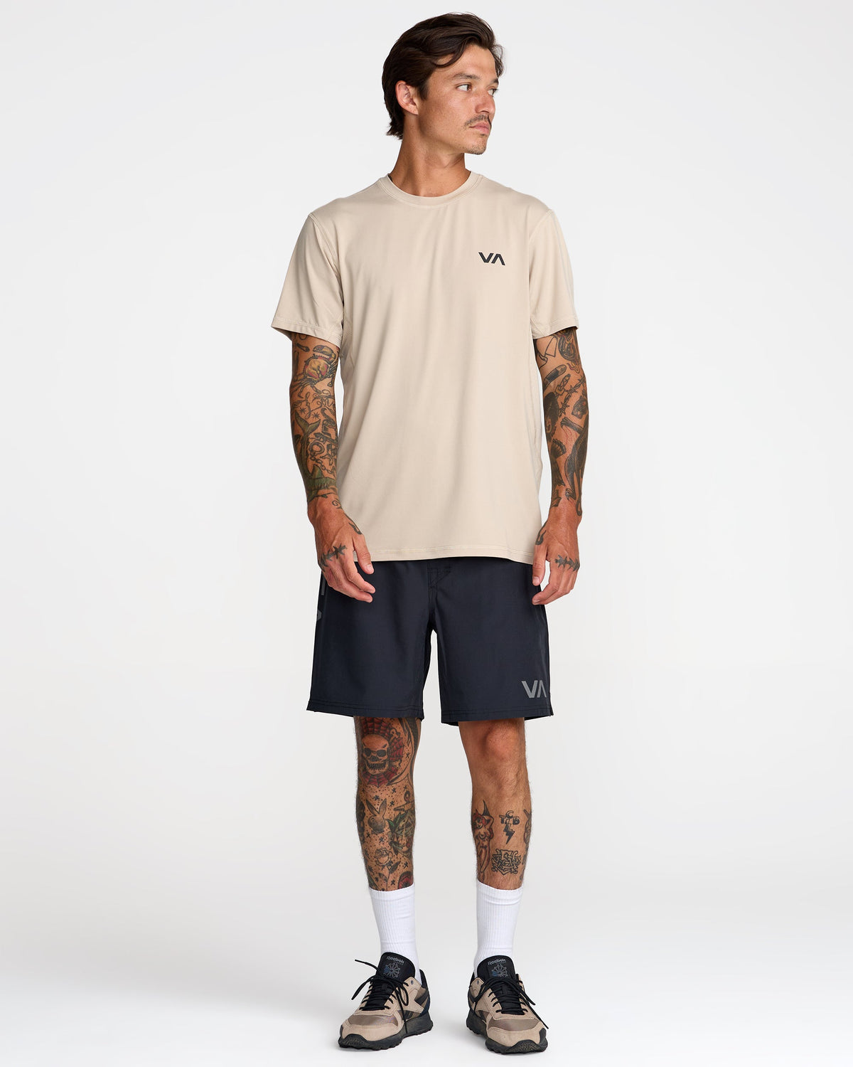 RVCA Scrapper II Short Black on model