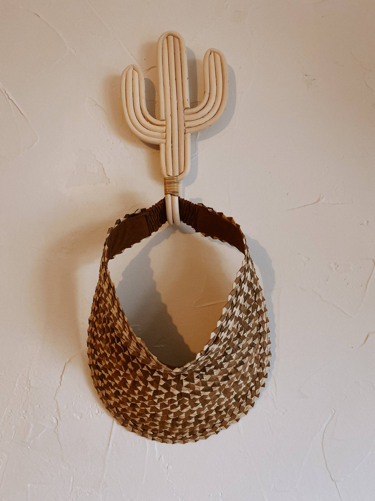 Rattan Sun Visor in Ombre: Amber