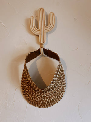 Rattan Sun Visor in Ombre: Amber