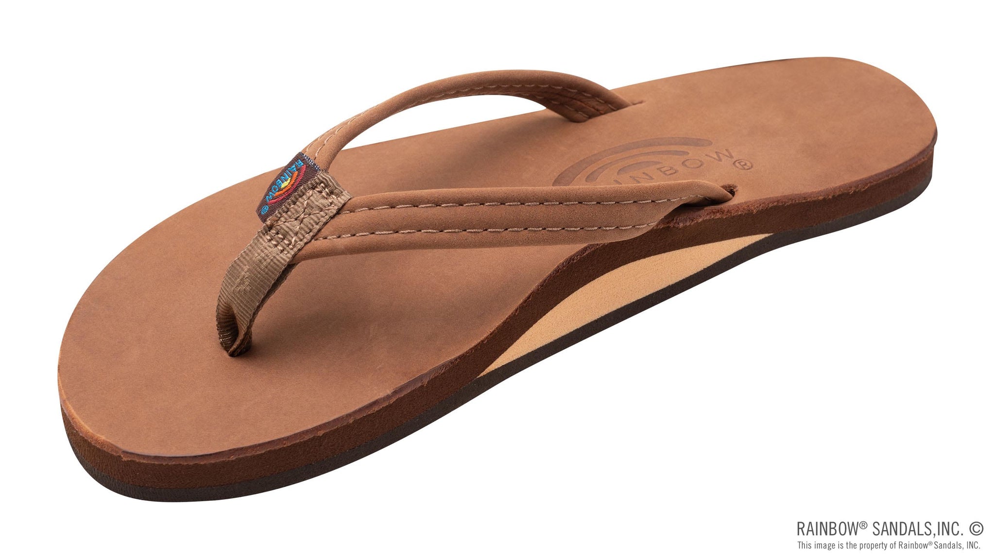 Rainbow Women's Single Layer Premier Leather With Arch Support / Redwood