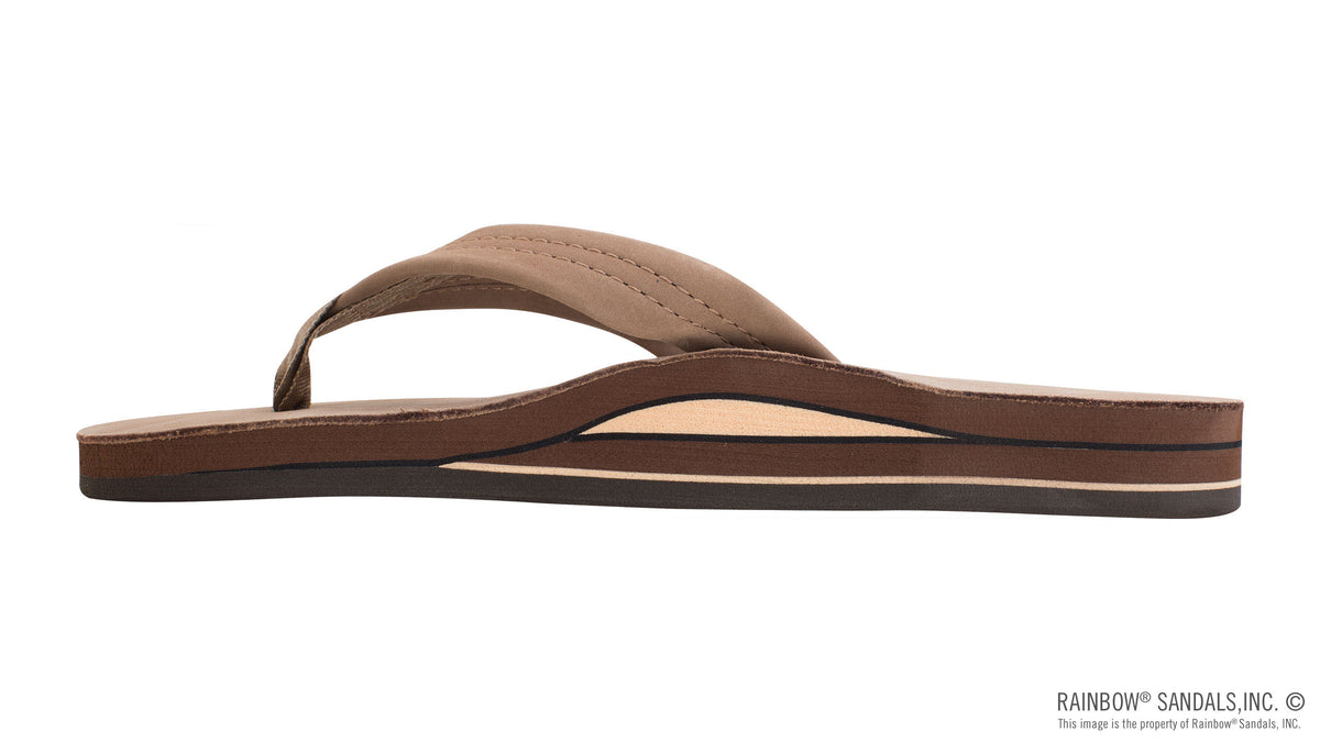 Rainbow Men's Double Layer Premier Leather Dark Brown side