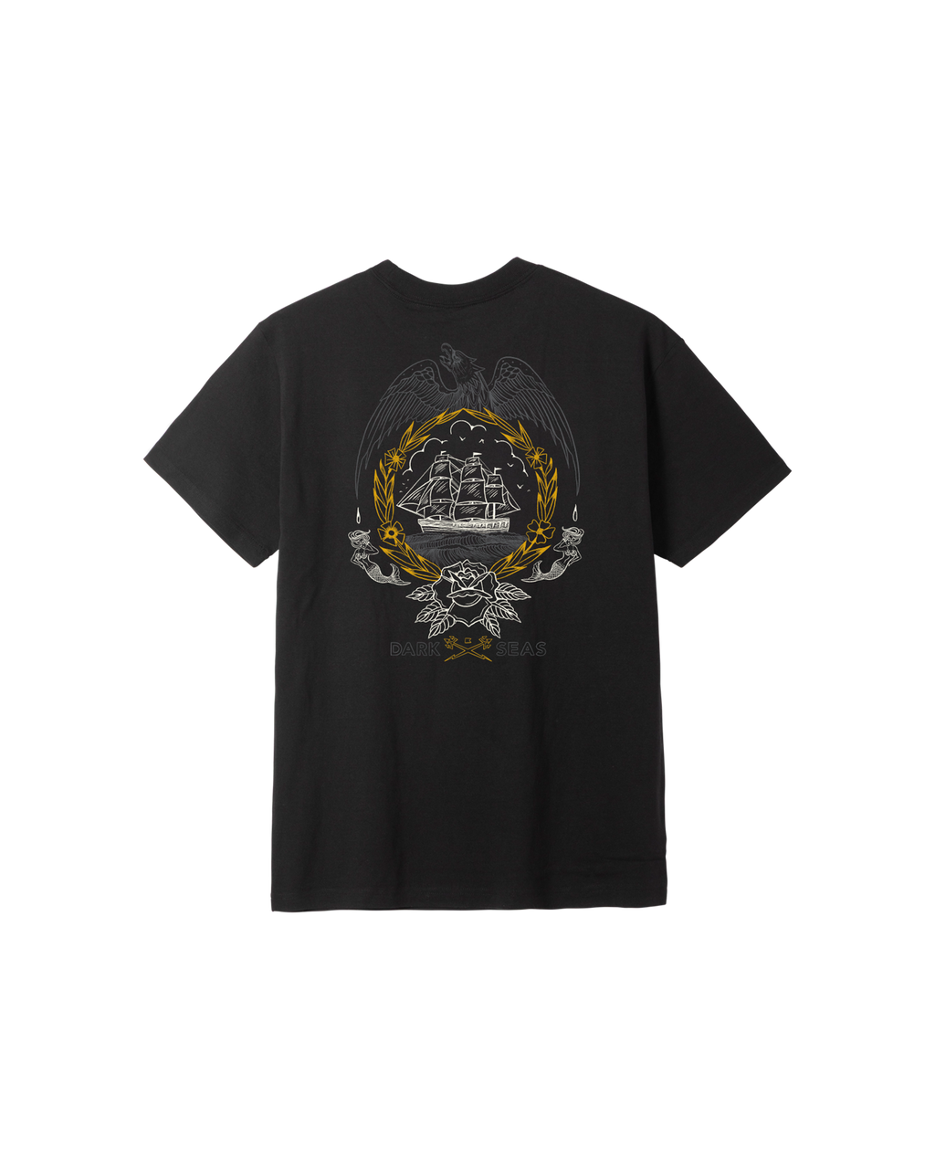 Dark Seas Armada Blended T-Shirt Heather Black
