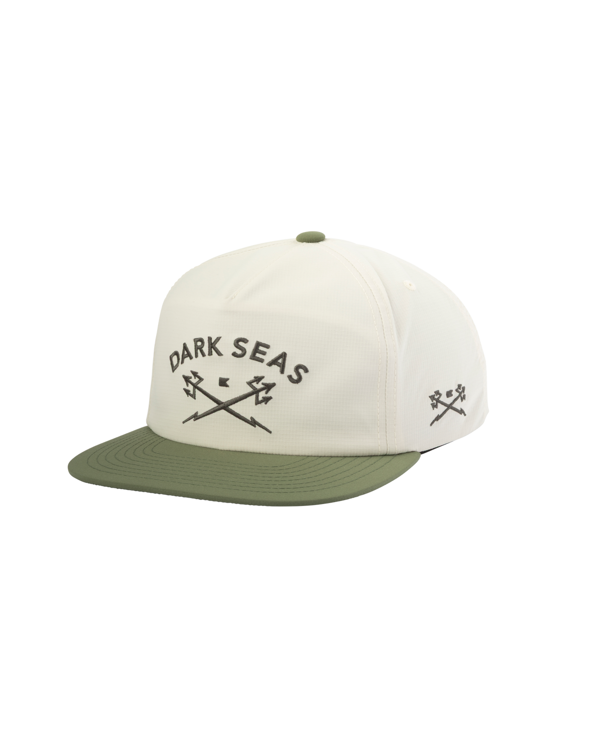Dark Seas Tridents Nylon Hat White/Green
