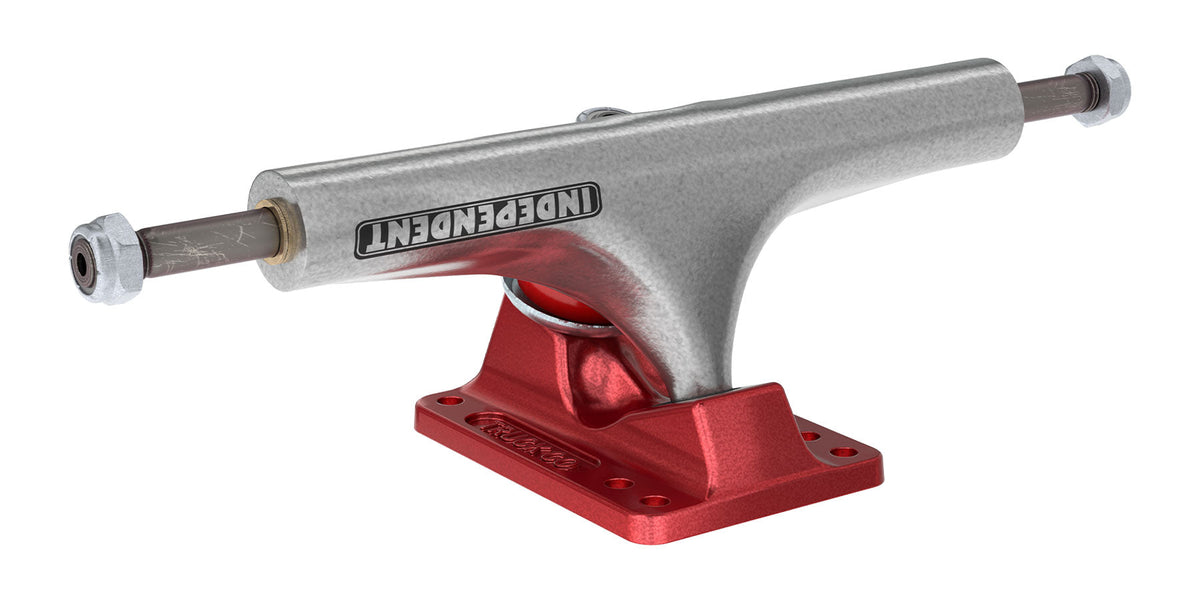 Independent 215 Stage 4 Hollow Bar Logo Truck Silver/Ano Red