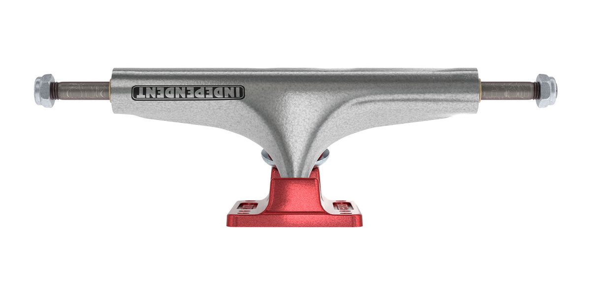 Independent 215 Stage 4 Hollow Bar Logo Truck Silver/Ano Red