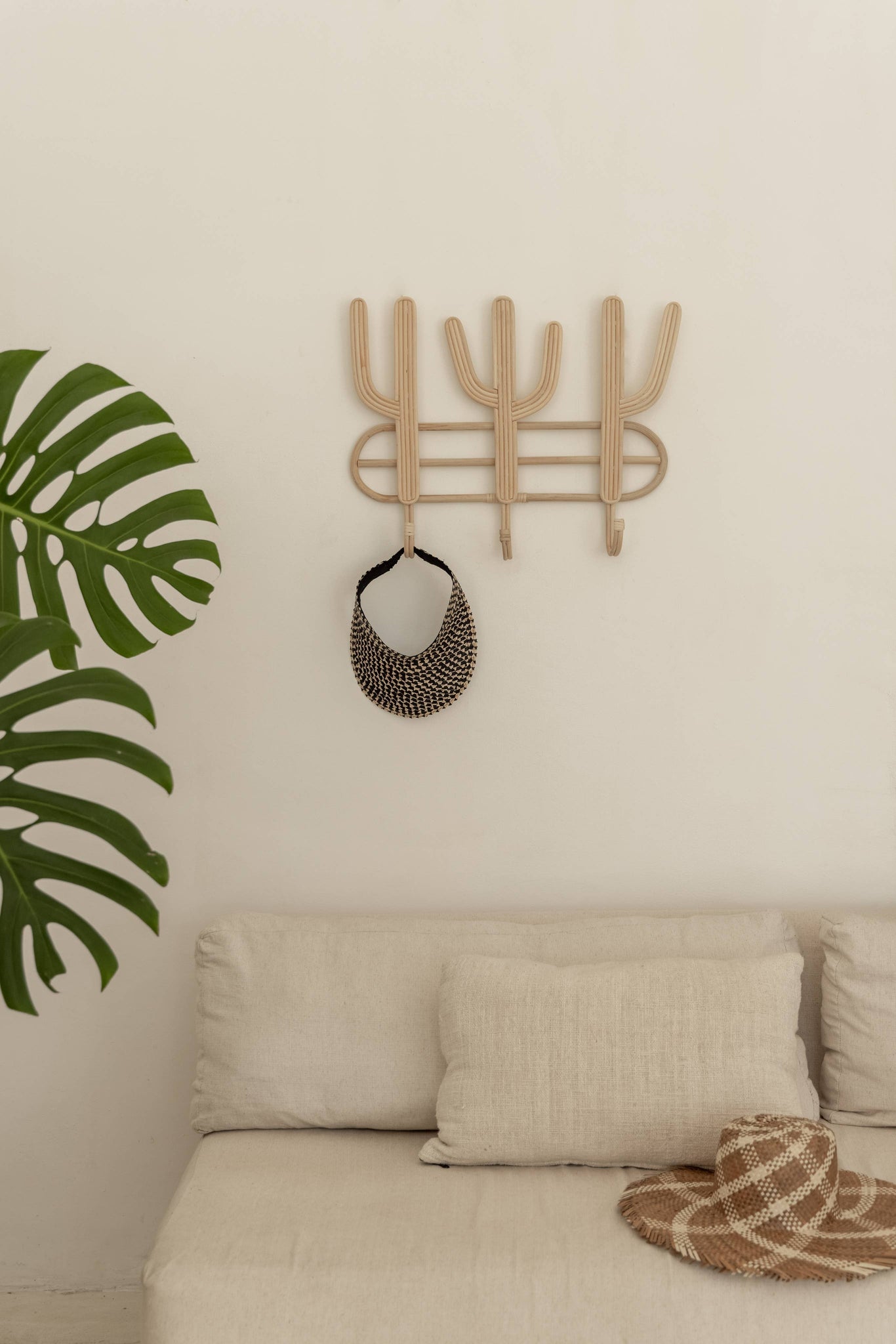 Rattan Sun Visor in Ombre: Amber