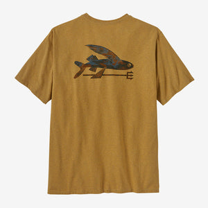 Patagonia M's Flying Fish Responsibili-Tee Cliffs and Waves Pufferfish Gold