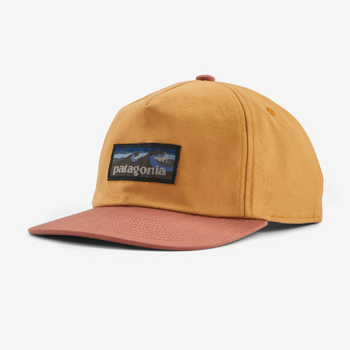 Patagonia Relaxed Trucker Hat Water People Label: Pufferfish Gold