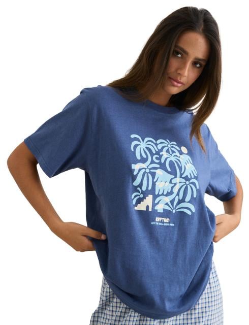 Rhythm Island Oversized T-Shirt Indigo