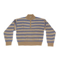 Rhythm Estelle Quarter Zip Striped Knit-Cobal